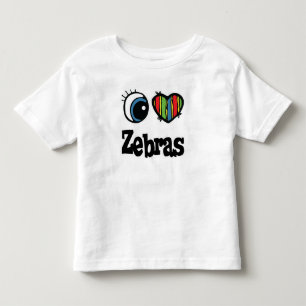 Camiseta I Love (Heart) Zebras