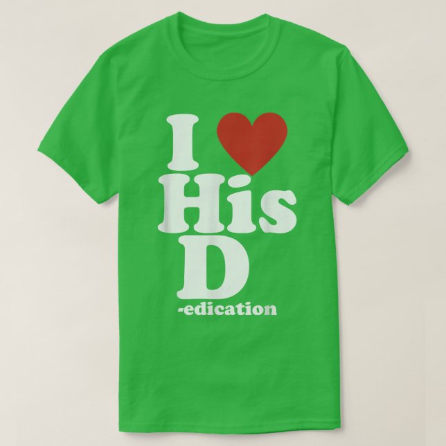 Camiseta I Love His D Love Her P Funny Matching Couple  (Frente do Design)