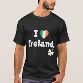 Camiseta I Love Ireland - Irish Flag Heart & Shamrock