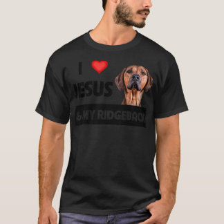 Camiseta I Love Jesus and My Rhodesian Ridgeback Mom Dad Pe