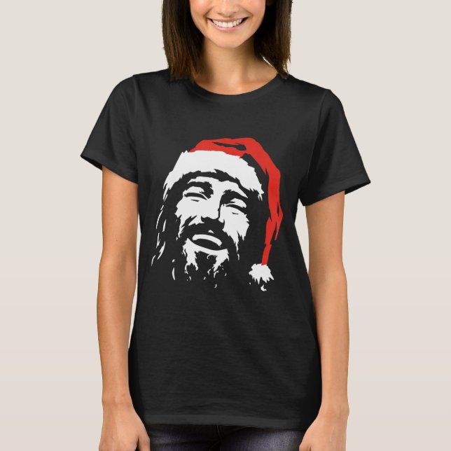 Camiseta I Love Jesus Christmas Green  (Frente)