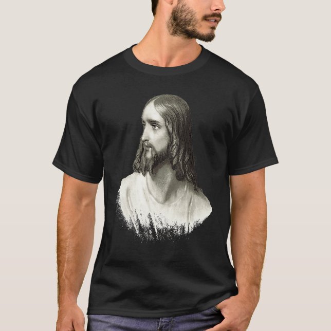 Camiseta I love Jesus Jesus Christ portrait Saint Face  God (Frente)