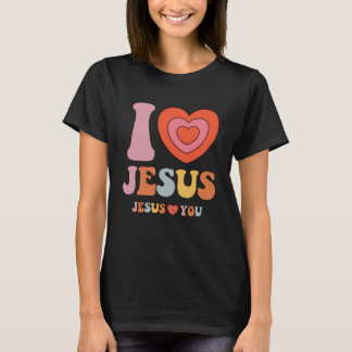 Camiseta I Love Jesus - Jesus Loves You Christian Men Women