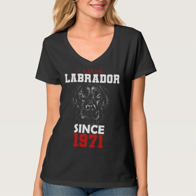 Camiseta I love labrador since 1971 (Frente)