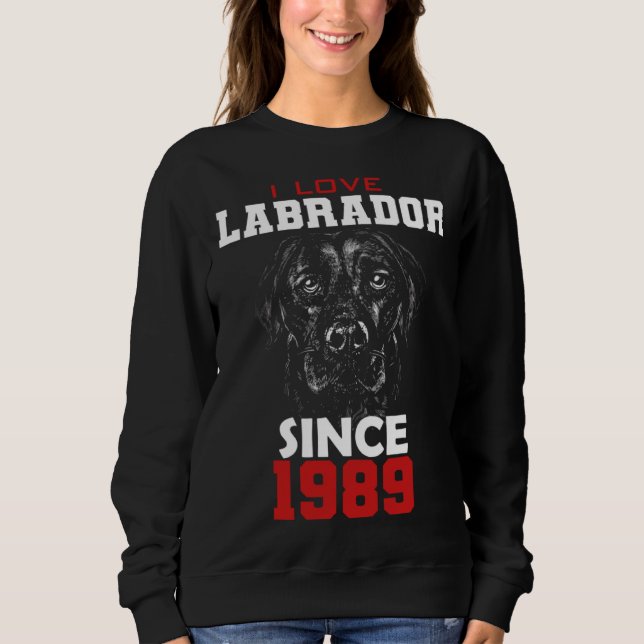 Camiseta I love labrador since 1989 (Frente)