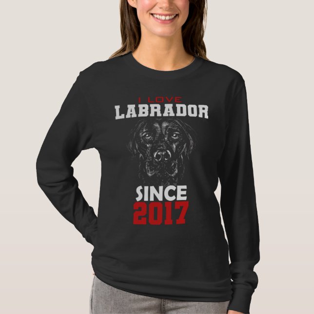 Camiseta I love labrador since 2017 (Frente)