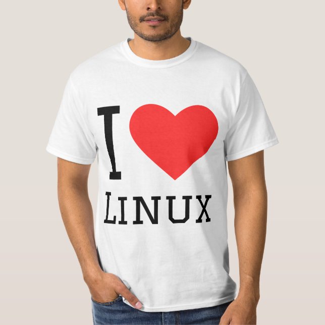 Camiseta I love linux (Frente)