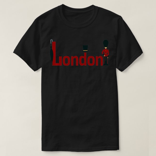 Camiseta I Love London, London England Souvenir Ilustratio (Frente do Design)