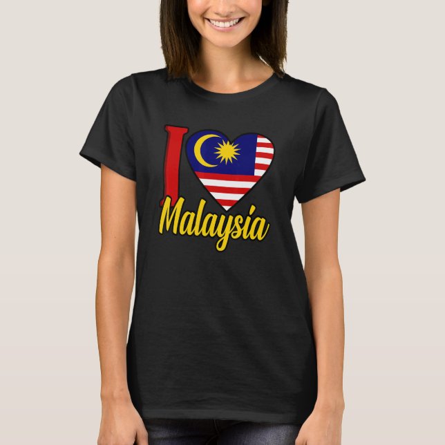 Camiseta I Love Malaysia Flag (Frente)