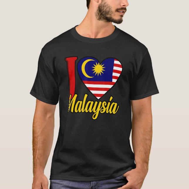 Camiseta I Love Malaysia Flag (Frente)