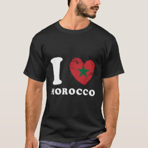 Camiseta I Love Marrocos - Heart Flag Marrocos