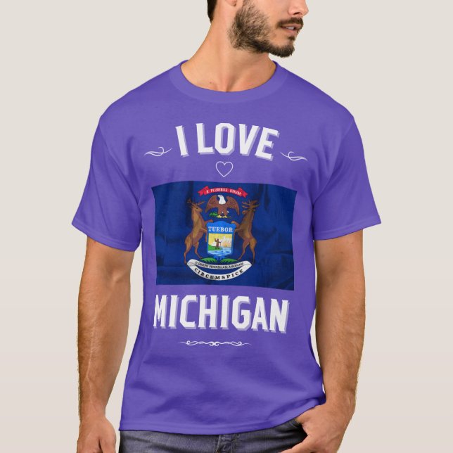 Camiseta I Love Michigan (Frente)