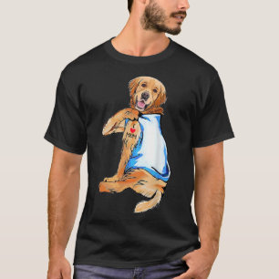 Camiseta I Love Mom Golden Retriever Dog Funny Dogs Owner F