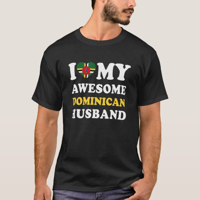 Camiseta I love My Awesome Dominican Husband Funny (Frente)