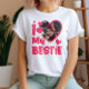 Camiseta I Love My Bestie Personalized Photo (Criador carregado)