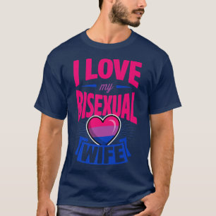 Camiseta I Love My Biseual Wife Cute Bi Pride Anniversary C