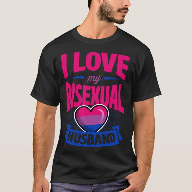Camiseta I Love My Bisexual Husband Cute Bi Pride Anniversa (Frente)