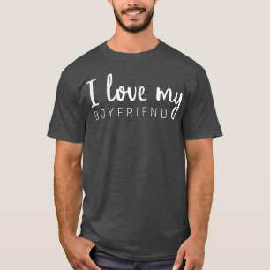 Camiseta I Love My Boyfriend Girlfriend Matching Couple S O