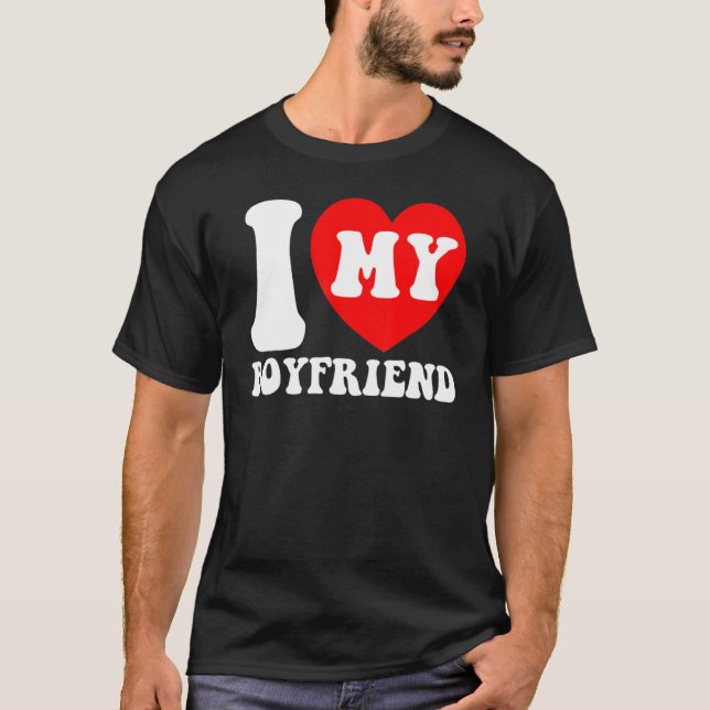 Camiseta I Love My Boyfriend I Heart My Boyfriend Couple Va (Frente)