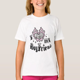 Camiseta I Love My Boyfriend - Pink - DingusDesign 