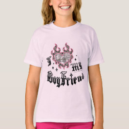 Camiseta I Love My Boyfriend - Zebra - DingusDesign 
