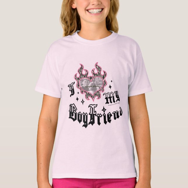 Camiseta I Love My Boyfriend - Zebra - DingusDesign  (Frente)