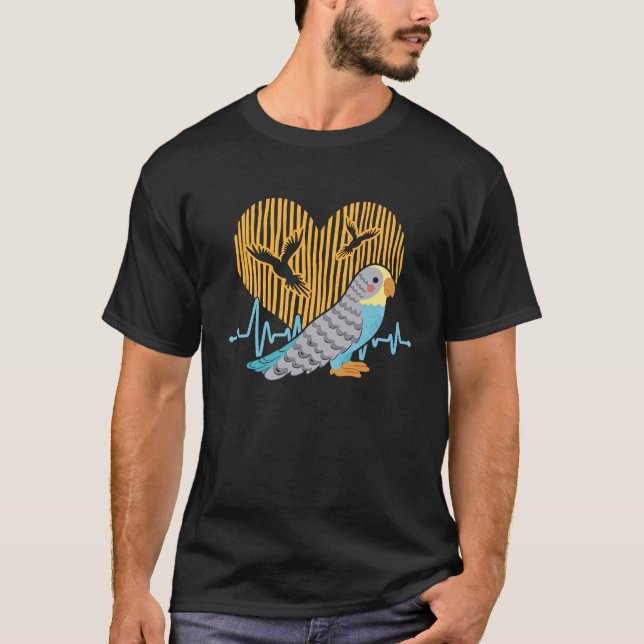 Camiseta I Love My budgie cute parrot budgie (Frente)