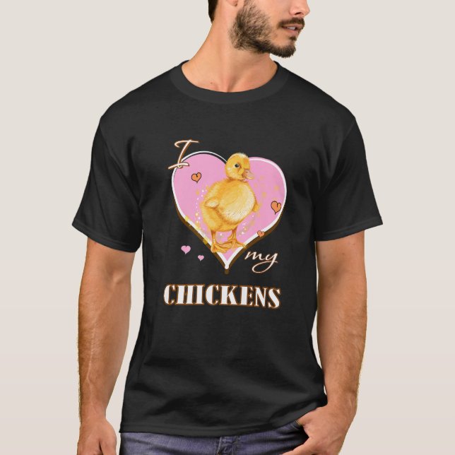 Camiseta I Love My Chickens   fan (Frente)