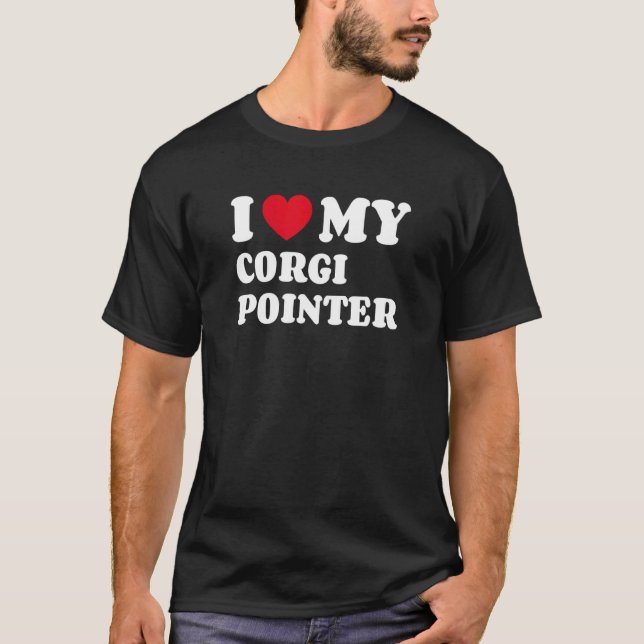 Camiseta I Love My Corgi Pointer (Frente)