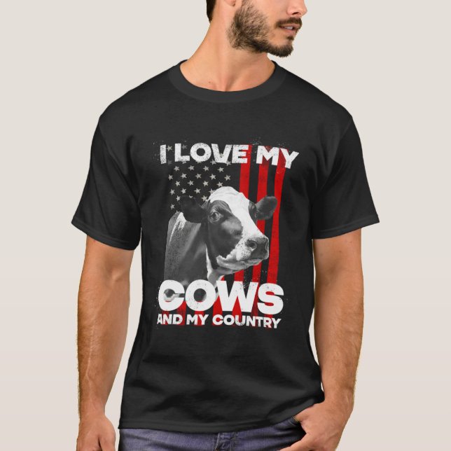 Camiseta I love my cows dairy farmer farming     (Frente)