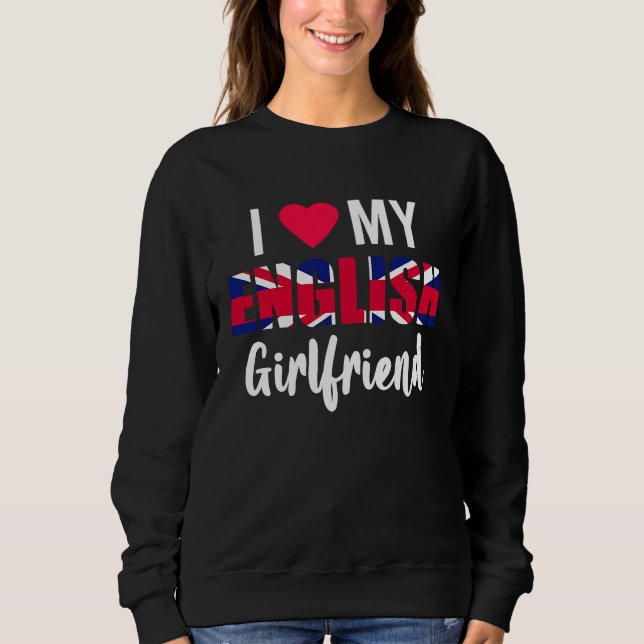 Camiseta I Love My English Girlfriend Valentines Day (Frente)