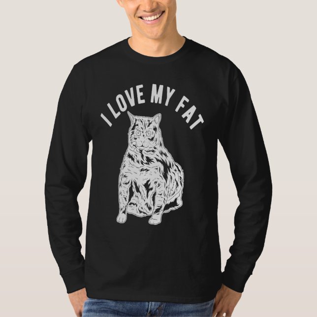 Camiseta I Love My Fat Cat (Frente)