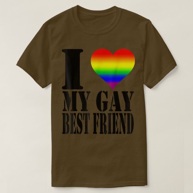 Camiseta I Love My Gay Best Friend Shirt Rainbow Flag LGBTQ (Frente do Design)