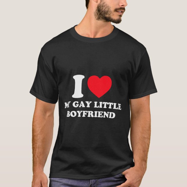 Camiseta I Love My Gay Little Boyfriend Funny Y2k Valentine (Frente)