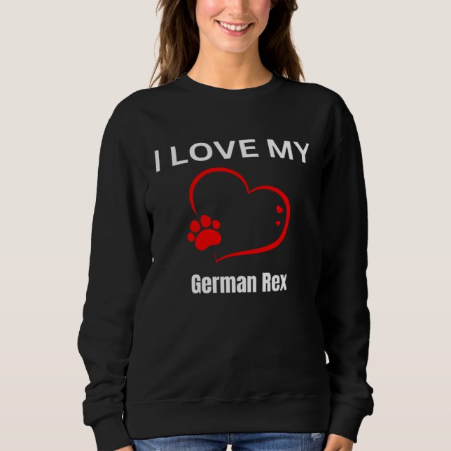 Camiseta I love my german rex breed cat Cat (Frente)