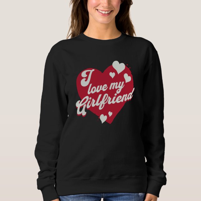 Camiseta I love my Girlfriend Heart Partner (Frente)