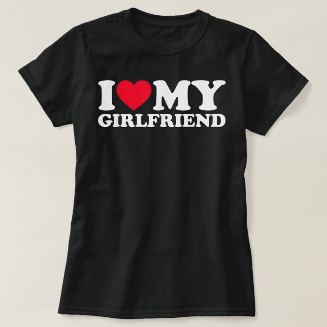 Camiseta I Love My Girlfriend I Heart My Girlfriend GF (Frente do Design)