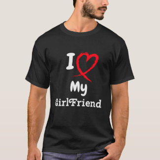 Camiseta I Love My Girlfriend Shirt I Heart My Girlfriend