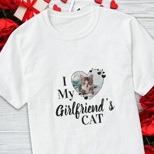Camiseta I Love My Girlfriend's Cat Personalized Photo