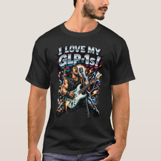 Camiseta I Love My GLP-1s Rock Guitarist Neon Graphic