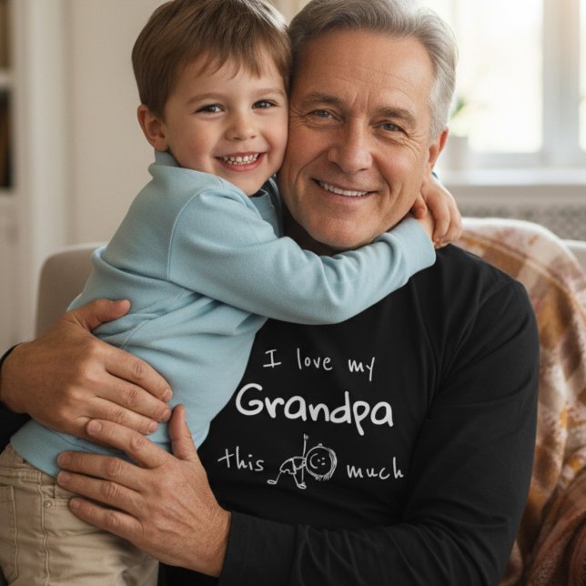 Camiseta I love my grandpa typography named graphic  (Criador carregado)