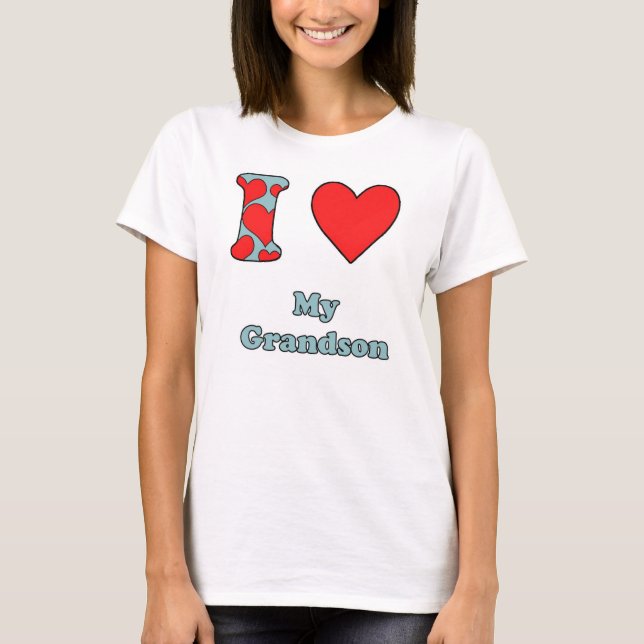 Camiseta I love my grandson (Frente)