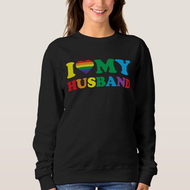 Camiseta I Love My Husband LGBTQ Gay Valentines Day (Frente)