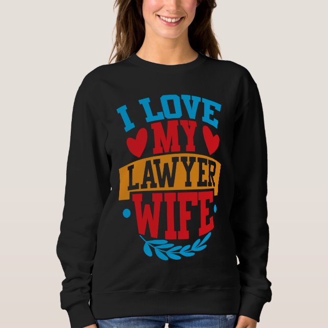 Camiseta I Love My Lawyer Wife I Love My Wife Couple Valent (Frente)