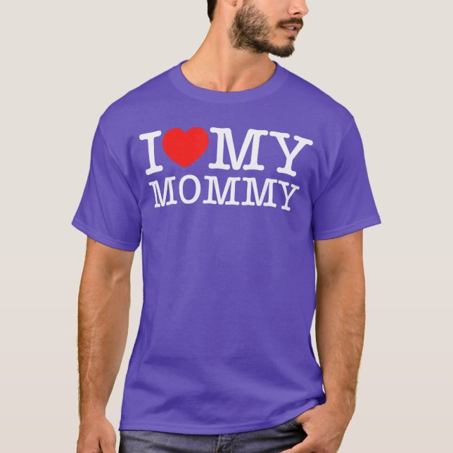 Camiseta I Love My Mommy I Heart My Mom retro (Frente)