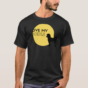 Camiseta I love my poodle yellow