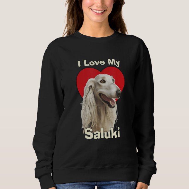 Camiseta I Love My Saluki Puppy Dog (Frente)
