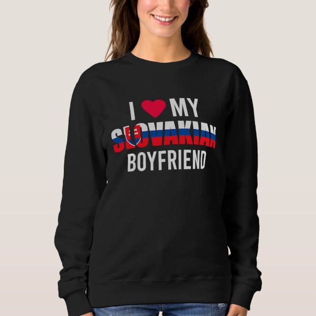 Camiseta I Love My Slovakian Boyfriend Valentines Day (Frente)