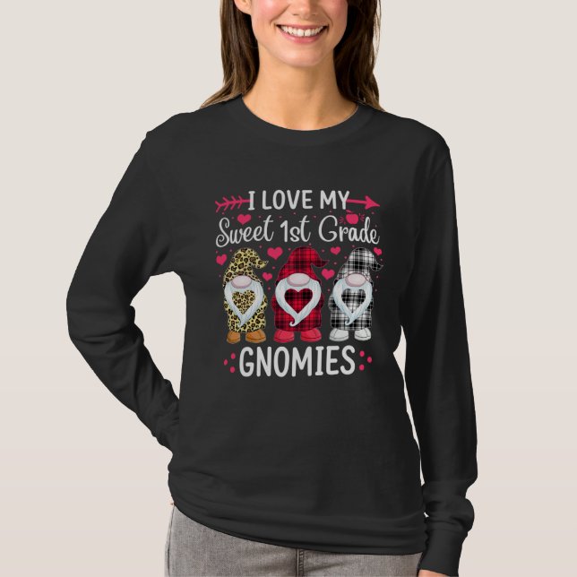 Camiseta I Love My Sweet 1st Grade Gnomies Teacher Gnome Va (Frente)