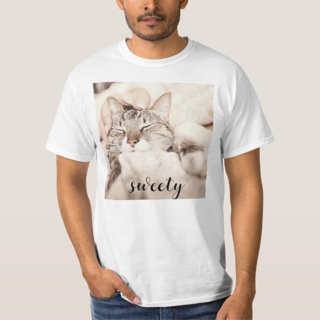 Camiseta I love my sweet little cat photo (Frente)